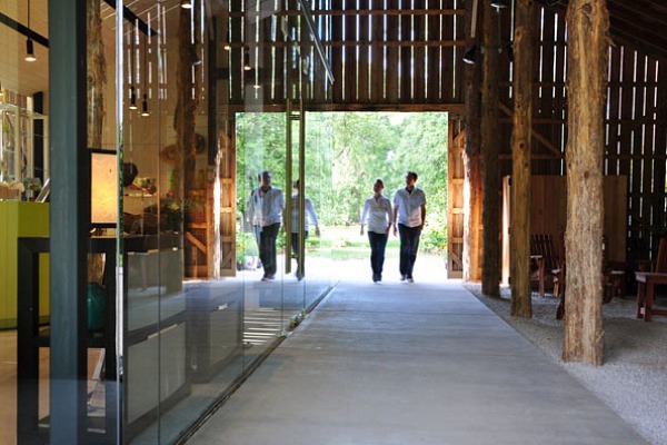 Tobacco Barn Transformed Into Visitor Center for Botanical Gardens