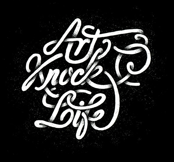 akl009white #lettering #knock #artknocklife #art #type #life