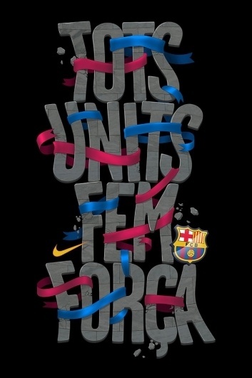 Nike FC Barcelona SS11 on the Behance Network #illustration #typography