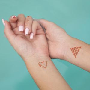 Small Henna Tattoo Stencil Designs This sticker stencils let you create small henna tattoos with ease. Simply stick the stencil, apply henna paste, and peel to reveal your design! Try it today.