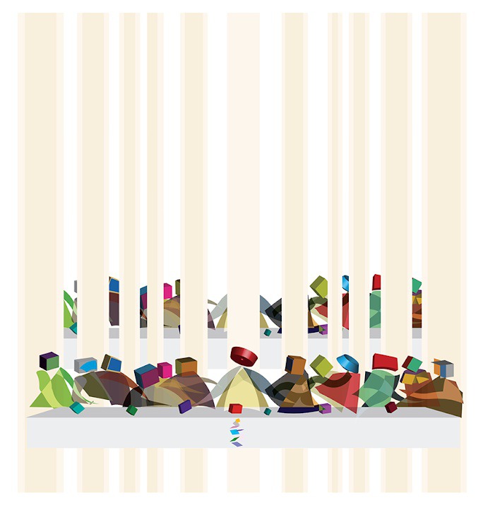 The Last Supper, by Jim Keaton ©Structured Art 2021, Gardner keaton Inc.