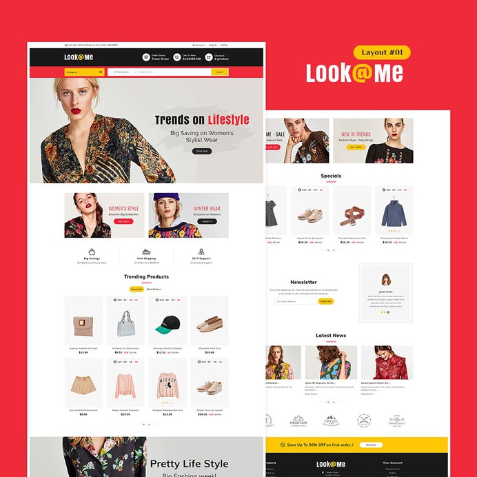 #LookMe - #MultiPurpose #Super Store - #Prestashop #Responsive #Theme | #TemplateTrip #eCommerce #Website #Design #Template
