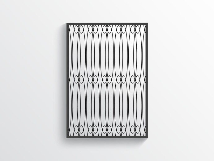 Scandinavian Abstract Rope Pattern Wall Art Poster Design