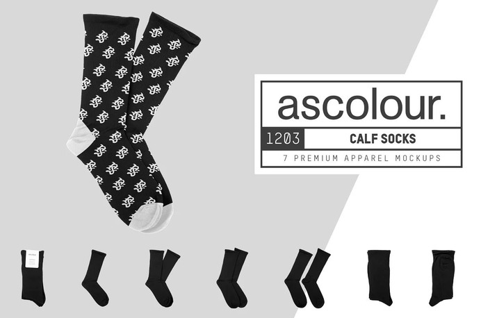 AS Colour 1203 Calf Sock Mockups