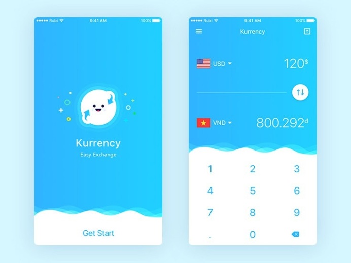 Currency Mobile App UI Design