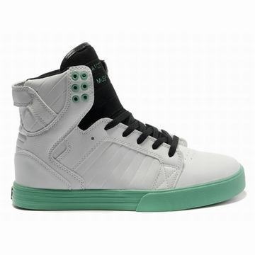 Supra Footwear-Skytop High Tops White Black Green Men Skate Shoes #fashion