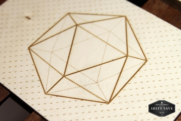 inspireworks #save #movement #wood #shift #polygonal #icosahedron #cameokid #postcard