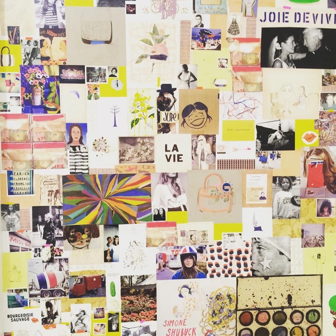 killer inspiration wall at clare v. soho