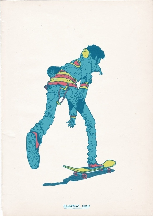 Skateboarding is a Crime on the Behance Network #illustration #skateboarding