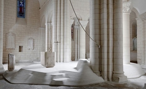 Dezeen » Blog Archive » St Hilaire church in Melle by Mathieu Lehanneur #groundplane #interiors #stone