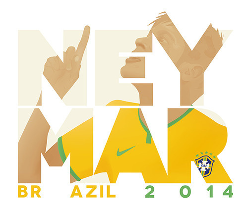The awesome Neymar / Brazil / 2014 #world #neymar #illustration #2014 #football #brazil #cup