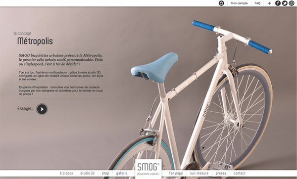 SMOG Bicyclettes by Epok DEsign #webdesign