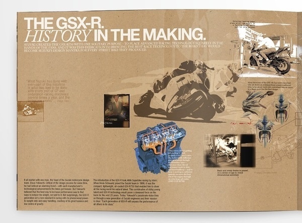 Suzuki - GSX-R #history #old #gsx #typography #design #motorbikes #suzuki #superbikes #brochure #new