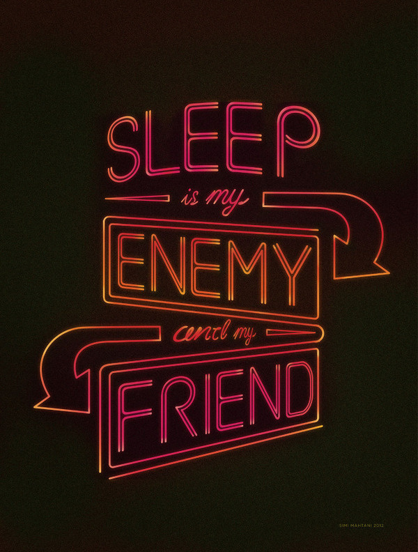 Simi Mahtani - Deck The Walls 2012 #neon #poster #typography