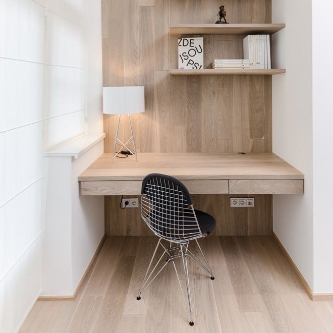 Minimal work area in a remodel by Czech firm #office #space #home #desk #minimal #work