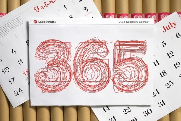 SH_2013_Cal #365 #calendar #red #typography