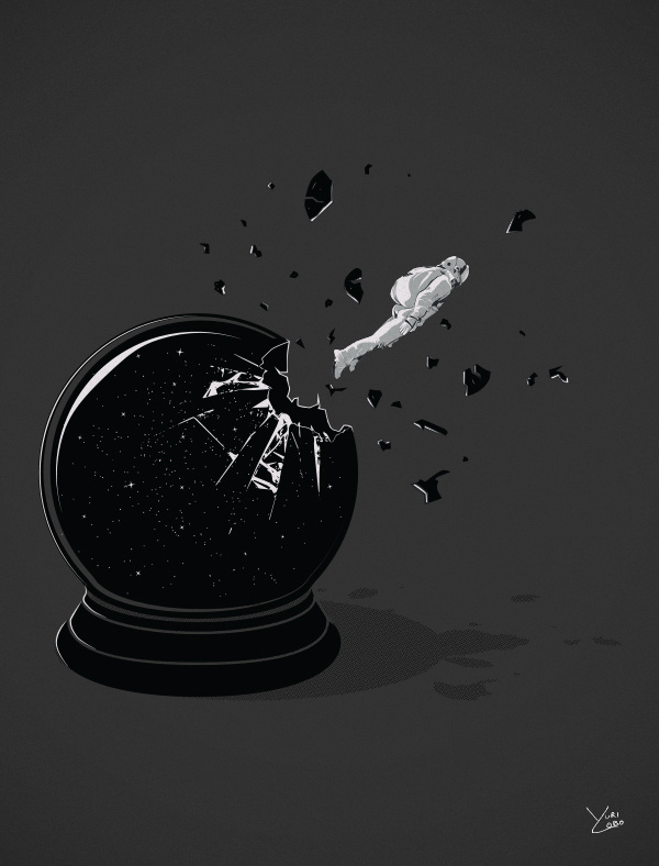 Beyond the Globe #astronaut #illustration