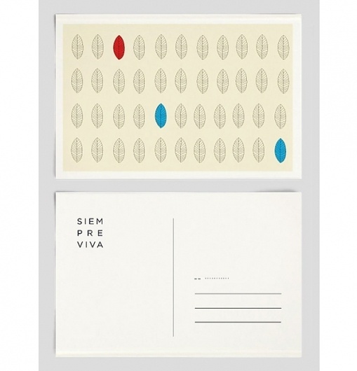 Siempreviva on the Behance Network #card #design #graphic #illustration #layout