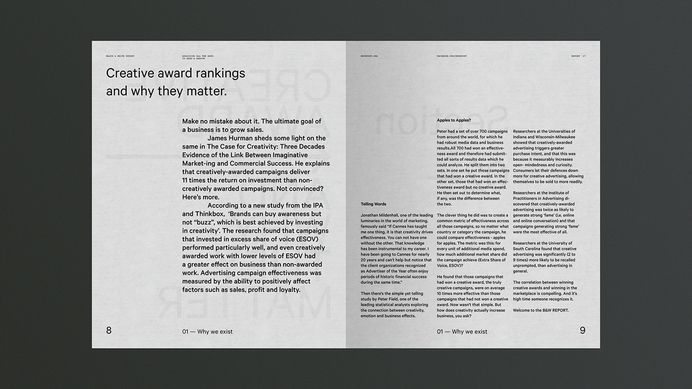The Black And White Report on Behance