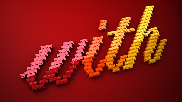 LEGO Lettering on Behance #lettering #lego #typography