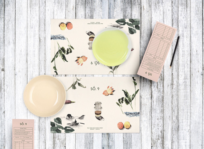 So 9 #menu #identity # food #print