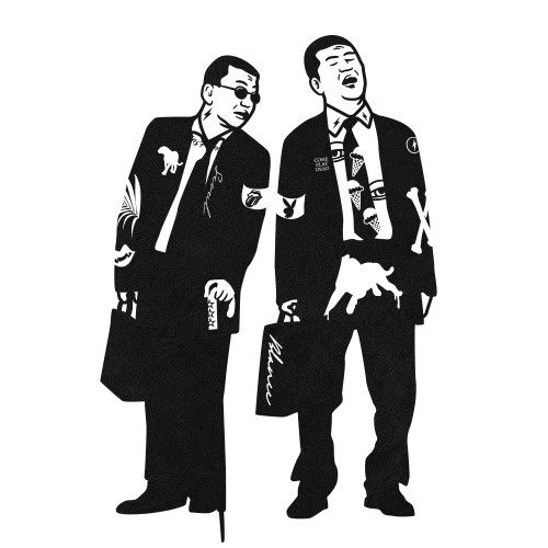 #black #black and white #street #art #streetart #streetfashion #graphic #man #illust #illustration #magazine #design #artwork #man #white #l