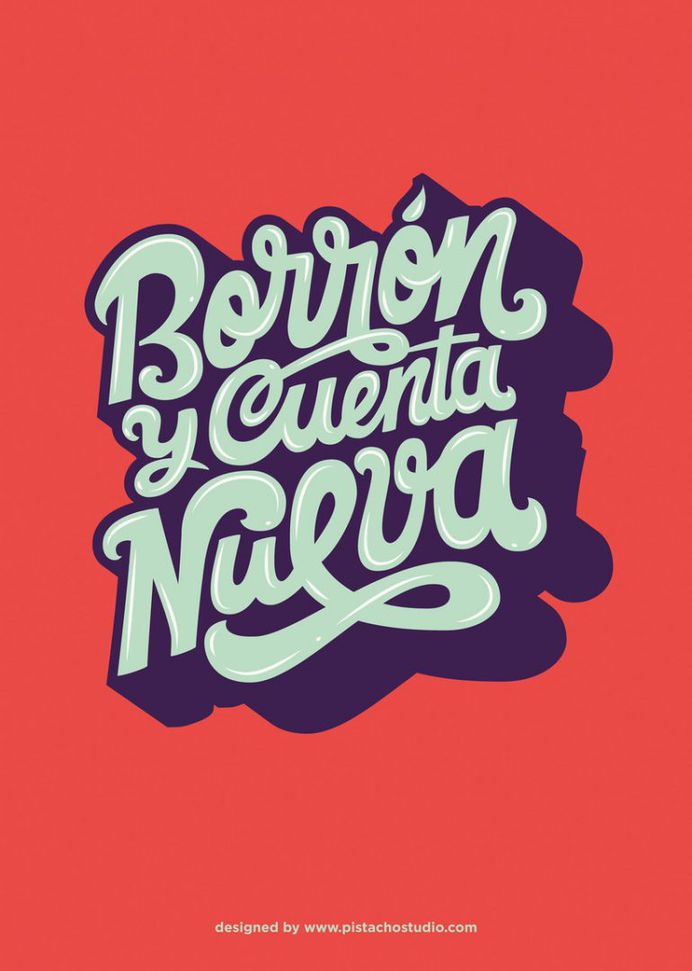 Slate and new account – Lettering