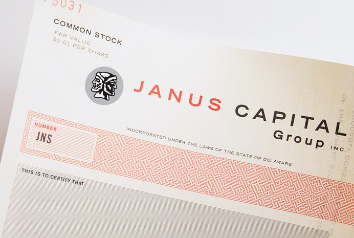 janus capital identity #stock #logo #certificate