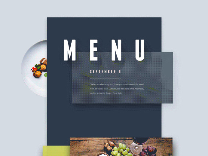 Menu from the world