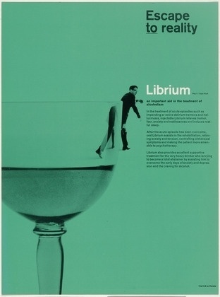 MoMA | The Collection | Rolf Harder. Librium advertisement (Escape to reality). 1964 #librium #harder #poster