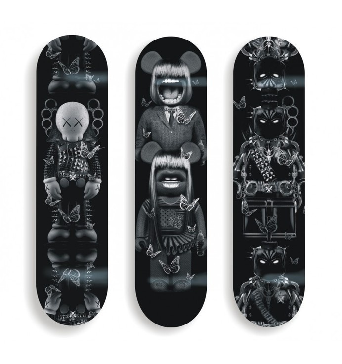 BLACK ROLLING TOYS by Nicolas Obery - available @ artandtoys.com #toys #skate #art