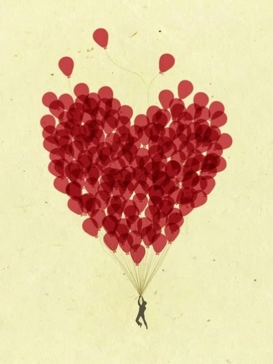 Magical balloons | Curvy #vector #red #balloons #magical #curvy