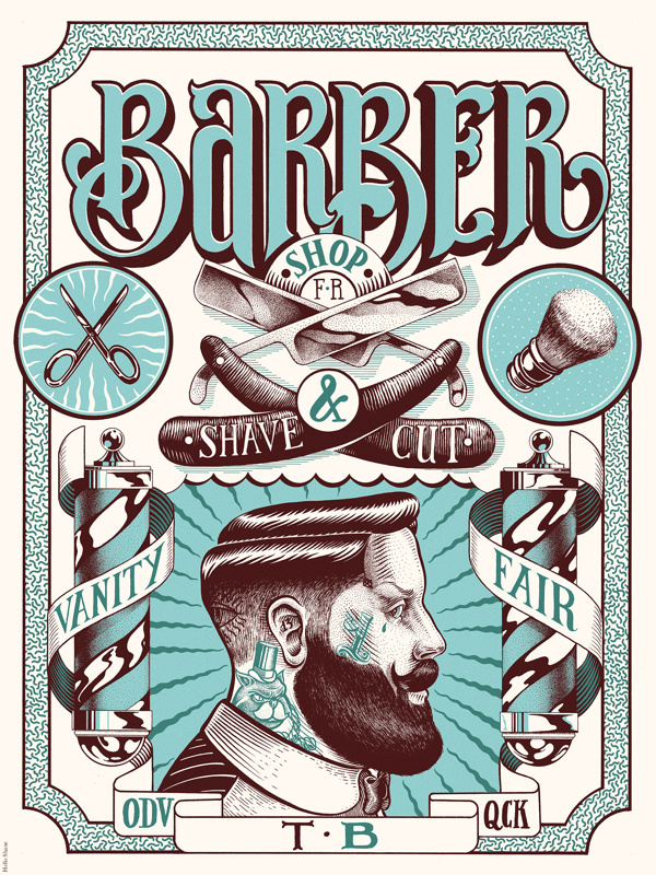Ilustracixc3xb3n: Hello Shane #draw #barbershop #poster