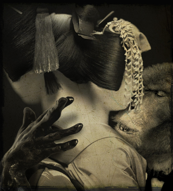 The Lovers #grotesque #assemblage #collage #vintage