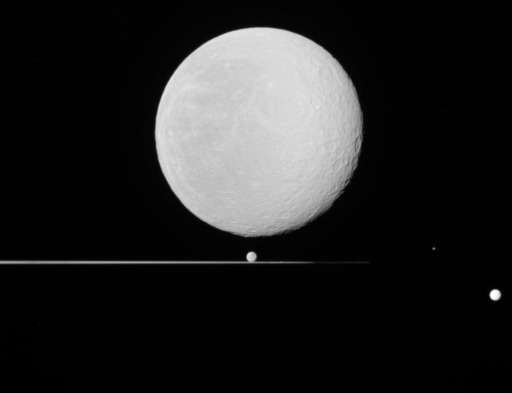 Goodies from the January 11 Rhea flyby - The Planetary Society Blog | The Planetary Society #planets #photography #bw