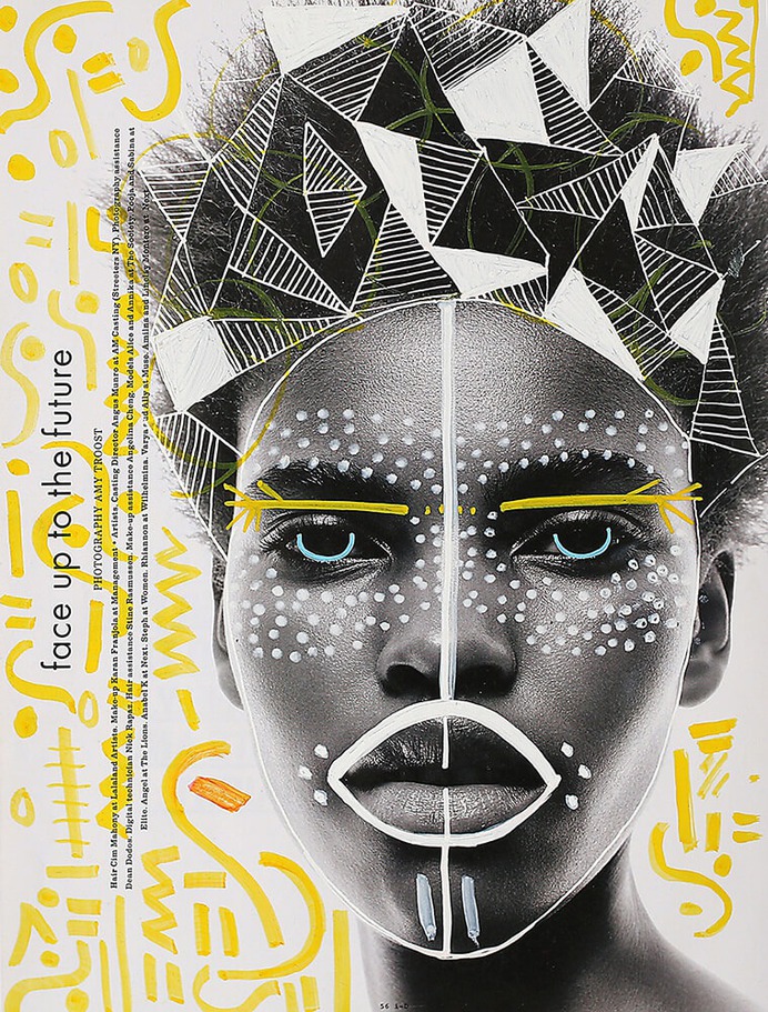 Afro Punk Magazine illustration by Andreea Robescu. www.andreearobescu.com