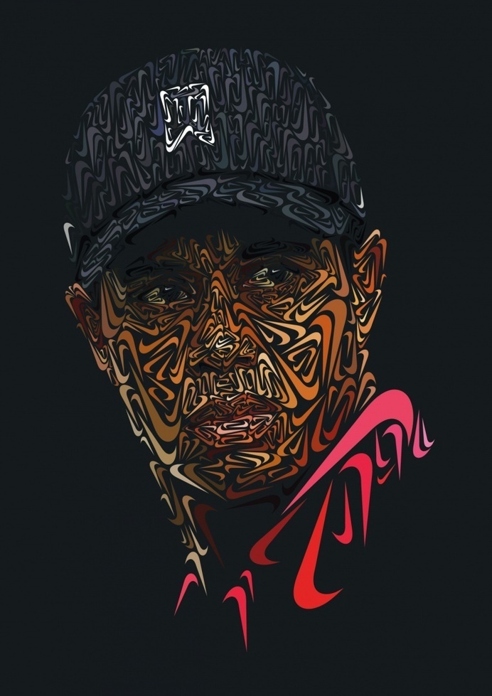 Portrait Illustrations based on the Nike Swoosh - JOQUZ #nike