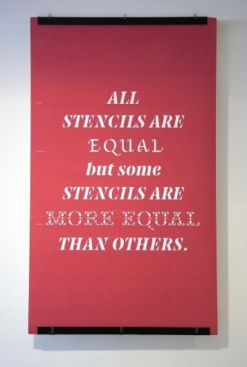 Eye blog » Type Tuesday: Between writing & type. Stencils, stencil letters, tools and new fonts on display in Antwerp #stencil #typeface #poster