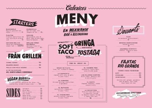 Art of the Menu: Calexico's #menu #branding