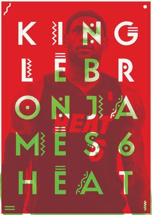 King LeBron by Abbas Mushtaq #design #graphic #experimental #lebron #abbas #james #sports #mushtaq #poster #overlay #nba #basketball