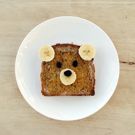 Teddy bear toast | Mini-eco #bear #teddy #banana #toast