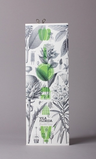 Vila Florida Restaurant Barcelona graphic design by Lo Siento Studio, Barcelona #pattern #print #lo #graphic #floral #siento #green