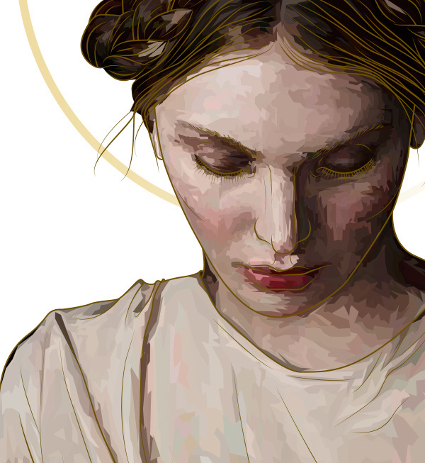 Virgin Mary #mary #digital #illustration #art #poland #face #ukraine