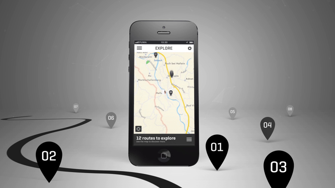 #motiondesign #animation #cgi #element3d #marker #smartphone #map #pumatrac #puma #explainer