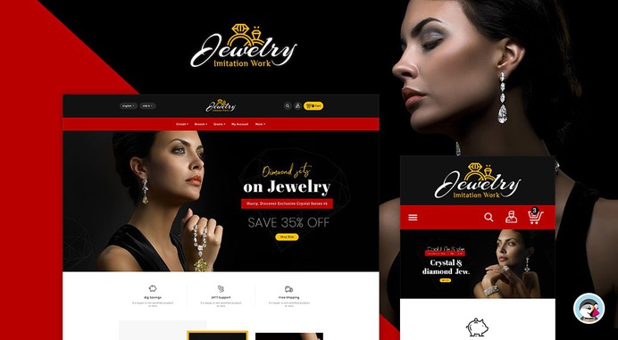#Jewelry - #Imitation #Workshop - #Prestashop #Responsive #Theme | #TemplateTrip #eCommerce #Website #Design #Template