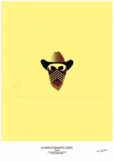 scratch-bands-posters5 | Fubiz™ #graphics #yellow #poster
