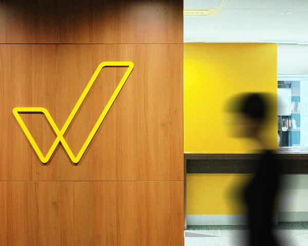 Workplace Gender Equality Agency brand identity designed by Ascender #signage #yellow #lines #ascender