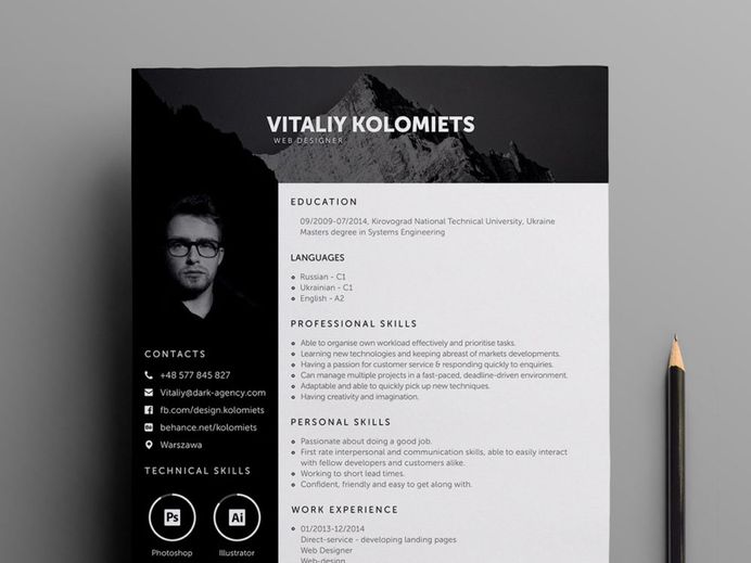 Free Professional Resume Template with Clean and Modern Look