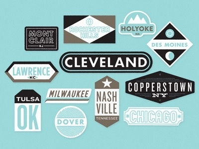 Dribbble - Going (other) Places by Richard Perez #going #design #des #cab #moines #badges #death #places