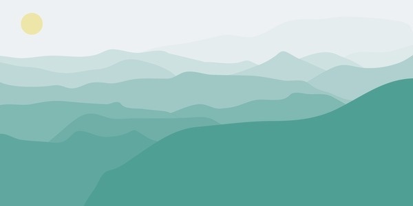 Road Up to the Sun #flat #vector #design #illustration #mountains
